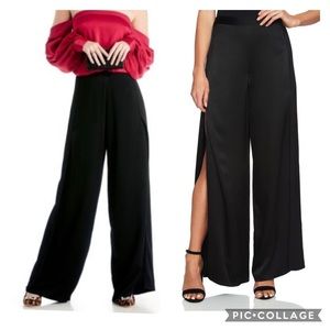 FLAT FRONT WIDE LEG PANT W/ SIDE SLITS.  Size 12